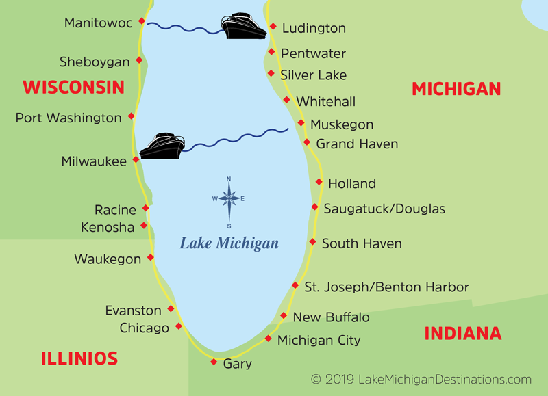 Southern Lake Michigan Circle Tour map